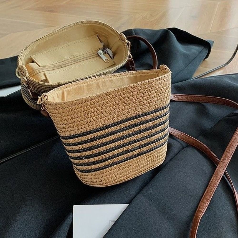 Coastal Stripe Bucket Tote - Image 5