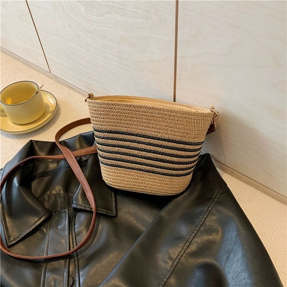 Coastal Stripe Bucket Tote - Image 6
