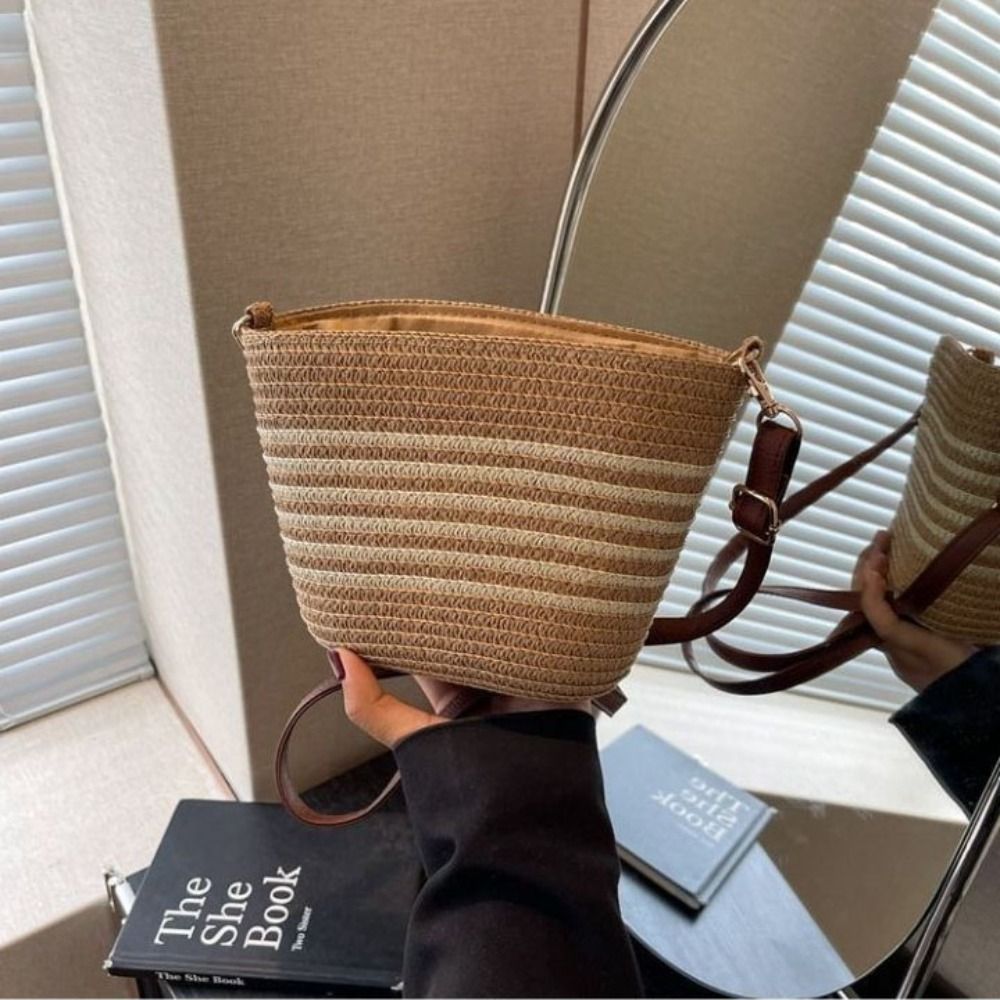 Coastal Stripe Bucket Tote - Image 9