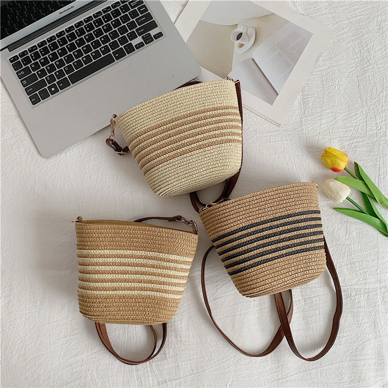 Coastal Stripe Bucket Tote